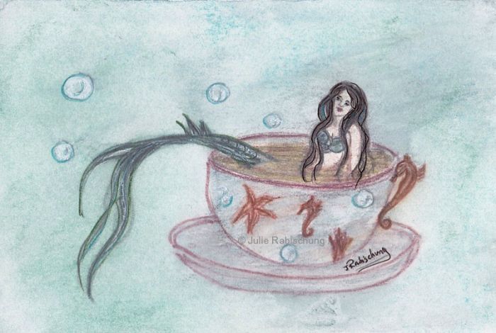 teacup mermaid by Julie Rabischung